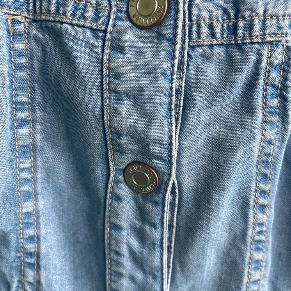 Zara Light Blue Denim Shirt - Picture 5 of 9